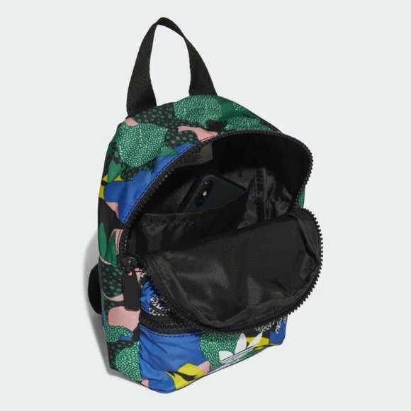Adidas Mini Backpack W/ Adjustable Straps Multicolor Small Floral Stylish Bag - Picture 7 of 10